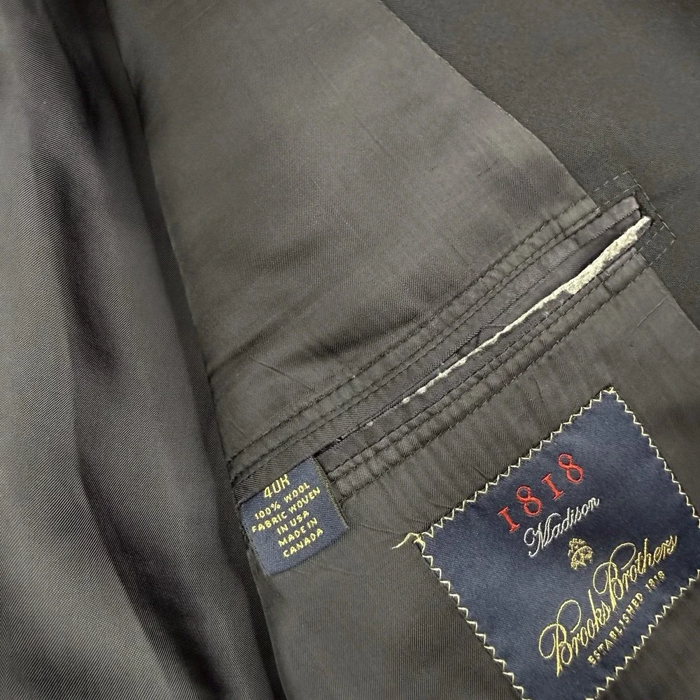 Brooks Brothers Loro Piana Wool 1818 Madison Gold Buttons Blazer Jacket Mens 40R
